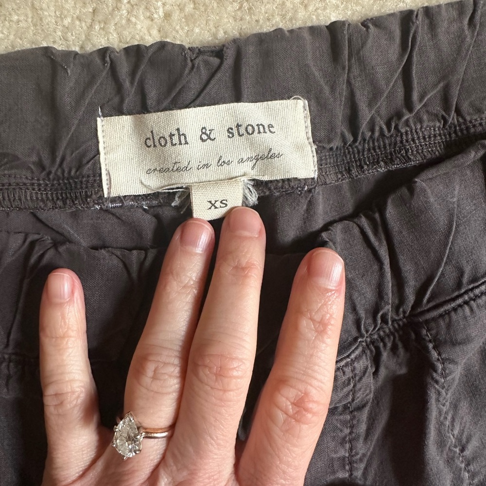 Cloth & Stone Charcoal Wide Leg Pants - Picture 5 of 5